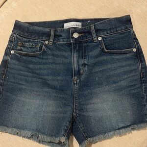 LOFT Dark Blue Jean Shorts